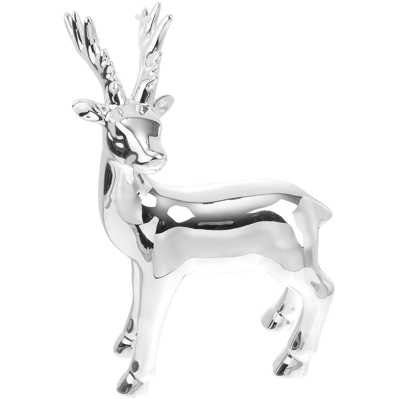NUOLUX 1Pc Creative Deer Ornament Desktop Ornament White Pottery Craft