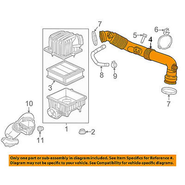 Ram CHRYSLER OEM ProMaster City Air Cleanerto Intake Tube Duct Hose