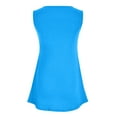 thumbnail image 5 of JINMGG Fashion Women's Summer V-Neck Sleeveless Solid Casual Tank Top Blouse Sky Blue XL, 5 of 9