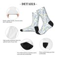 thumbnail image 4 of Vsdgher Tennis Rackets And Balls Unisex Crew Socks Lightweight Breathable Ventilation Ankle Socks, Mid-calf socks for Daily, 4 of 7