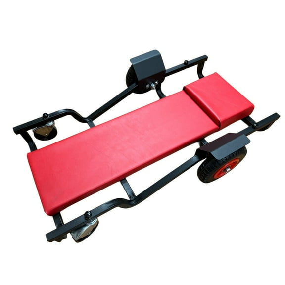 Whiteside Mfg Off-Road Creeper For Mud, Snow, Gravel And Smooth Shop Floors, Red