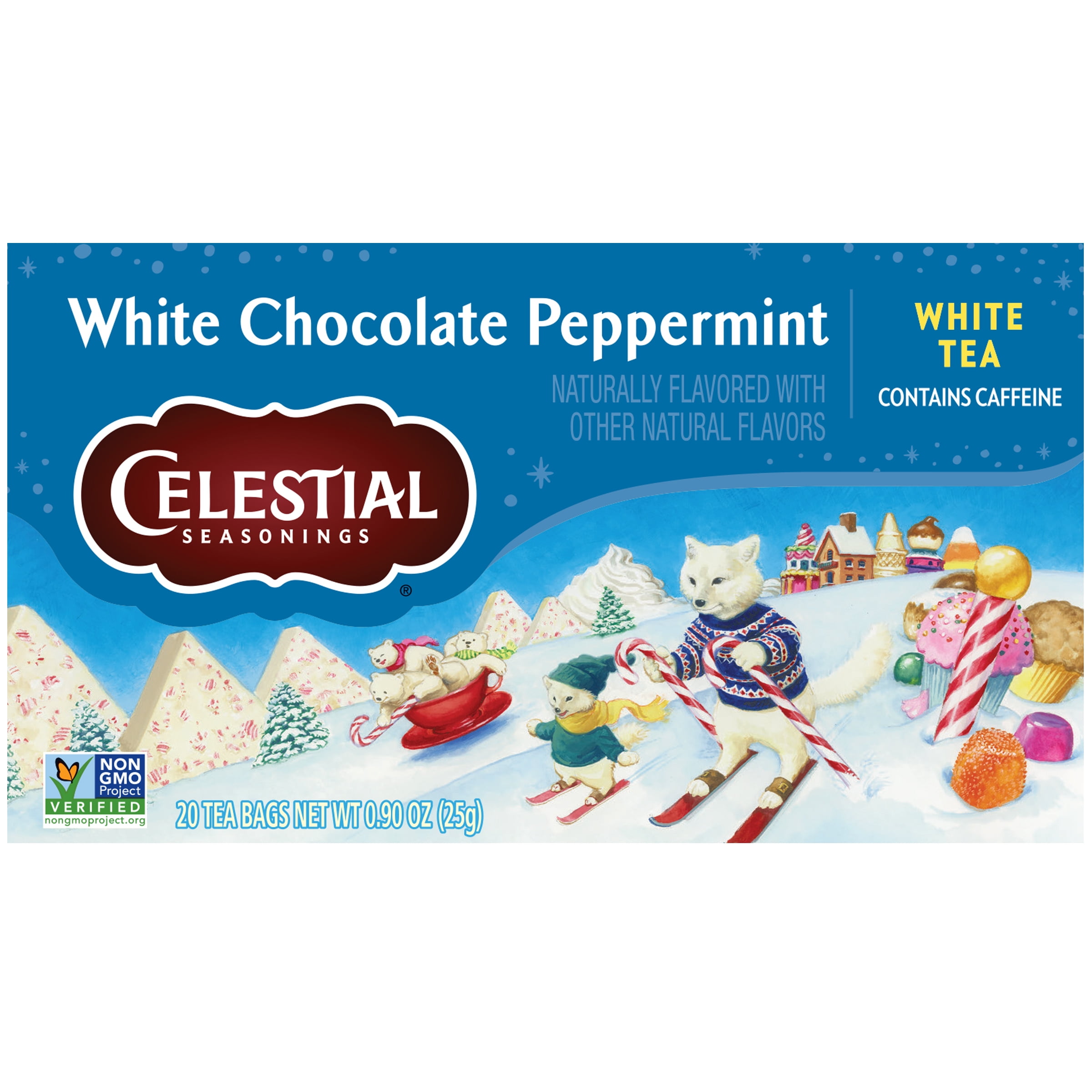 (6 pack) Celestial Seasonings White Chocolate Peppermint White Tea Bags (20 Count)