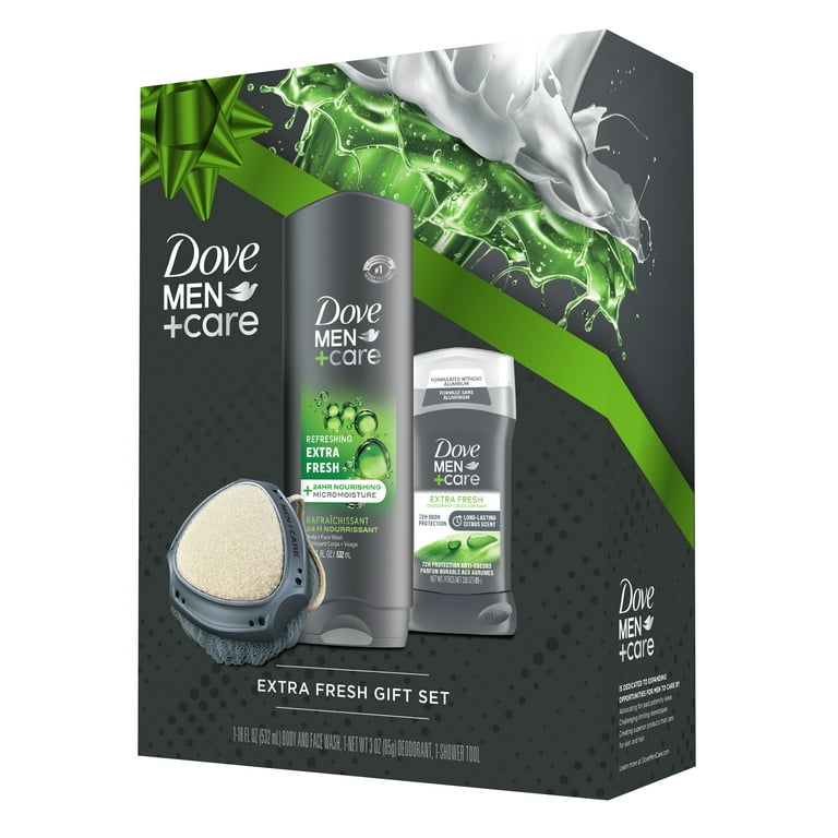 Dove Men+Care Extra Fresh Gift Set for Men, Face & Body Wash