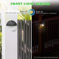 thumbnail image 3 of 4pcs Solar Fence Lights, Solar Decorative Garden Lights, Waterproof Wireless Outdoor Lights for Garden, Fence, Patio Use, 3 of 5