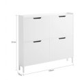 thumbnail image 4 of SoBuy FSR100-W, 4 Drawers Shoe Cabinet Shoe Rack Shoe Storage Cupboard Organizer Unit, 4 of 6