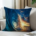 thumbnail image 3 of LALILO Throw Pillow Covers Ocean Sunset Wave Water Tropical Beach Cushion Cover 18" x 18", 2 Pack, 3 of 6