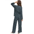 thumbnail image 3 of Fantaslook Womens Pajama Sets Button Down 2 Piece Pjs Long Sleeve Loose Floral Sleepwear with Pockets, 3 of 10