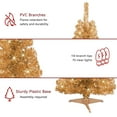 thumbnail image 4 of Jeco CH-CT75 4 ft. Pre-lit Champagne Tinsel tree, 4 of 5