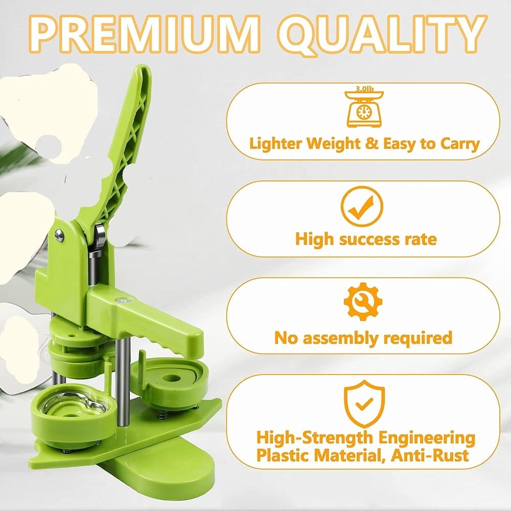 Heart-Shaped Button Badge Maker Machine 57MM DIY Pin Badge Maker Press Machine ,Beginner-Friendly