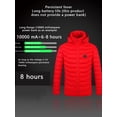 thumbnail image 4 of KelaJuan Electric Heated Jacket 8 Heating Zones Lightweight Rechargeable Heated Hoodies Winter Warmer Coat for Men Women, 4 of 6