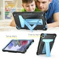 thumbnail image 4 of SM-T220/SM-T225 Case for Kids, Galaxy Tab A7 Lite 8.7" Cover with Screen Protector, Allytech Full Body Rugged Kickstand Heavy Duty Shockproof Case for Samsung Galaxy Tab A7 Lite 2021, Black+Blue, 4 of 4