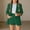 Green, variant on VOUZZA Girls Blazer Outfits 2-Piece Set Double Long Sleeve Suit Jacket with High Waisted Casual Shorts 3-14