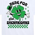 thumbnail image 3 of Instant Message - St. Patrick's Day Here For The Shenanigans - Toddler & Youth Short Sleeve Graphic T-Shirt, 3 of 6