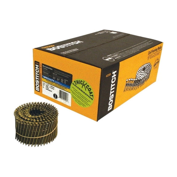 Bostitch 2-1/2 in. 13 Ga. Angled Coil Siding Nails 15 deg. Ring Shank 3600 pk