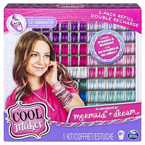 Cool Maker, KumiKreator Mermaid and Dream Fashion Pack 2-Pack Refill, Friendship Bracelet and Necklace Activity Kit Mermaid & Dream