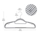 thumbnail image 4 of Ganchos para Ropa Magma Life Plástico premium Plateado Giratorio 360 grados, 4 of 4