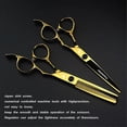 thumbnail image 3 of 6 Inch Gold Professional Hair Cutting Scissors Set with UltraSharp Blade and Ergonomic Grip, 3 of 4