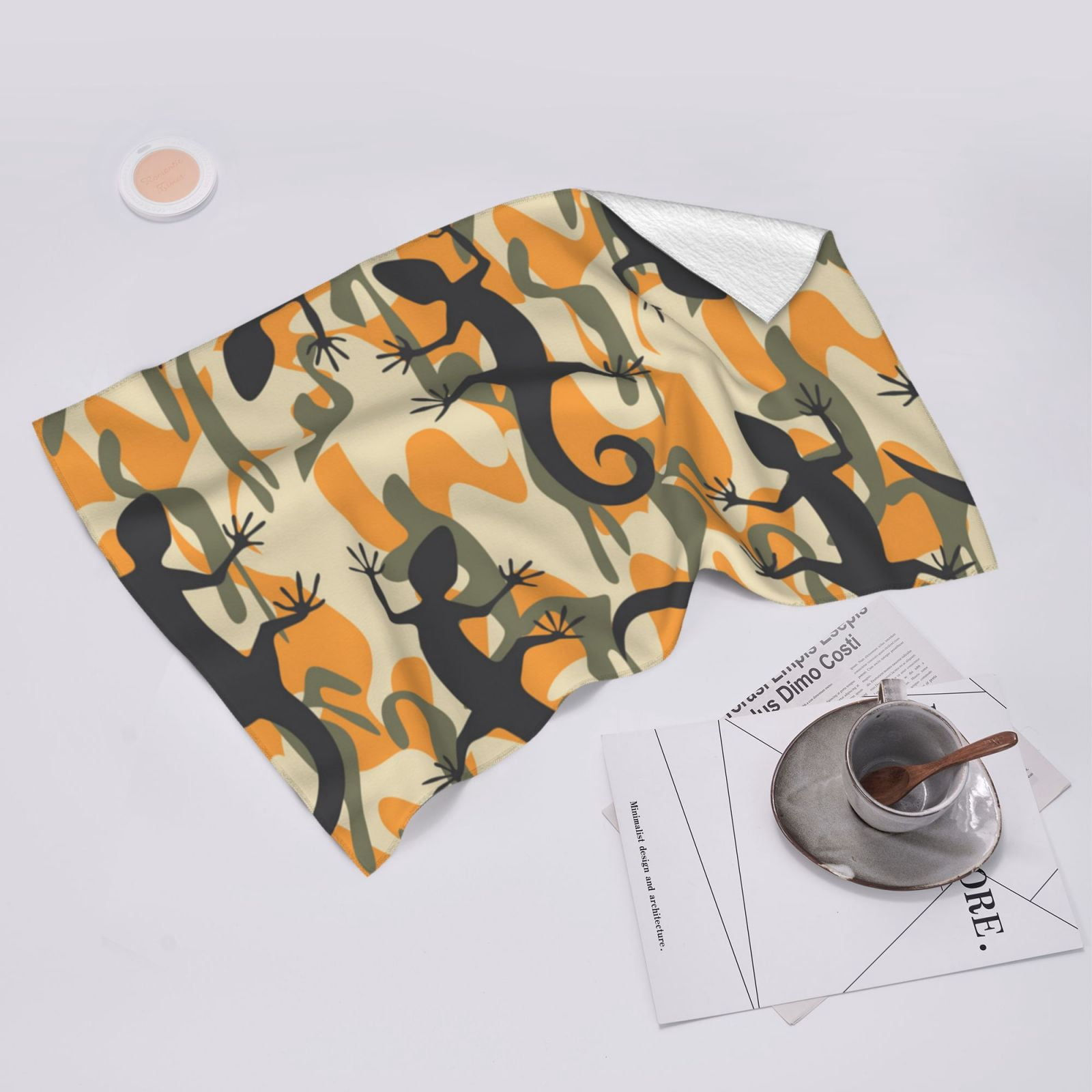 Lizard Camouflage Camo 27.5" x 16" Ultra Soft Hand Towel, Face Wash Cloth for Bathroom, Gym, Travel, Pool