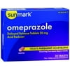 sunmark Omeprazole Antacid Delayed-Release Tablet 20 mg, 28 Tablets per Box, 1 Count