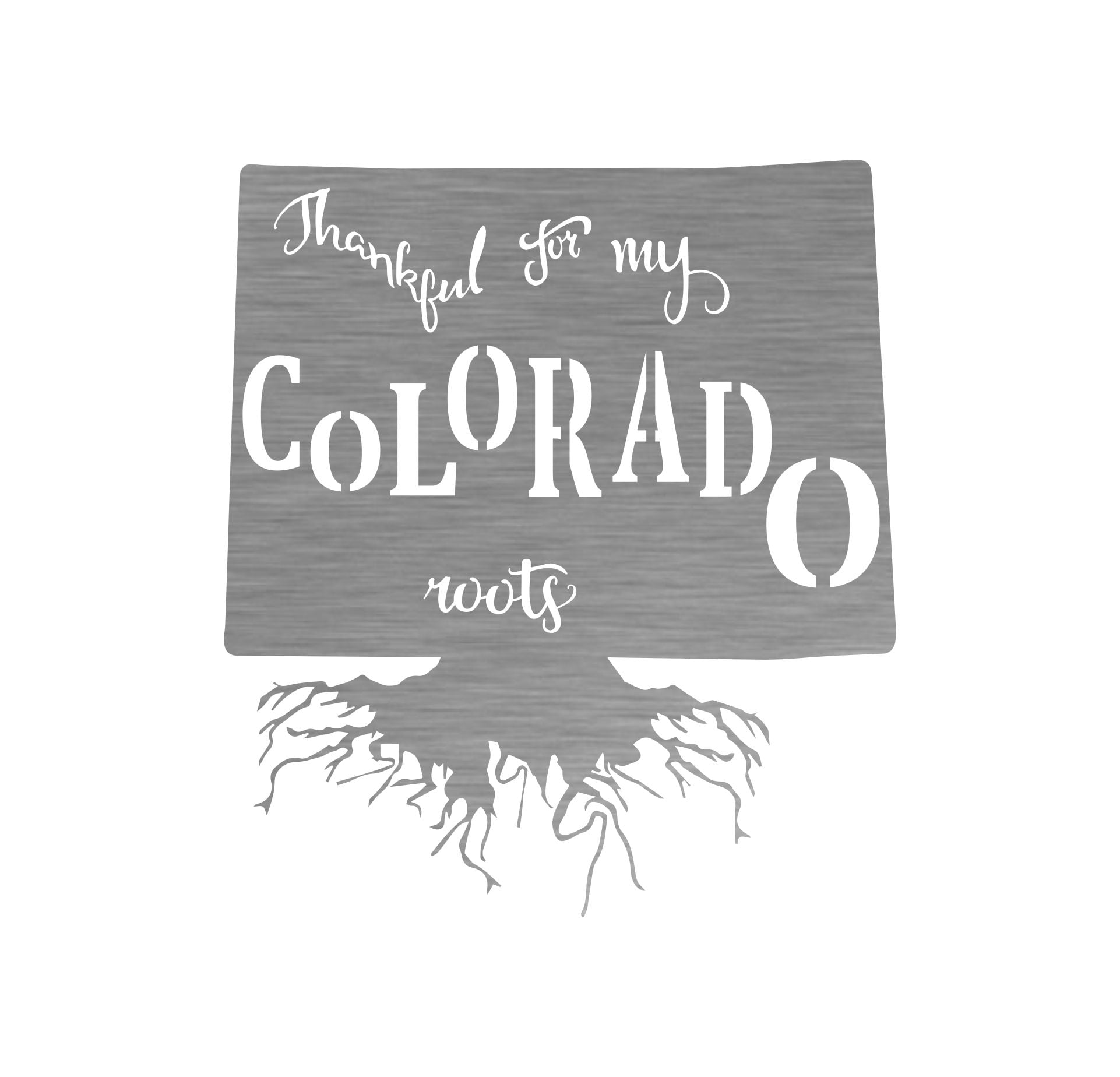 Precision Metal Art Colorado Roots Steel Laser Cut Wall ArtFinish