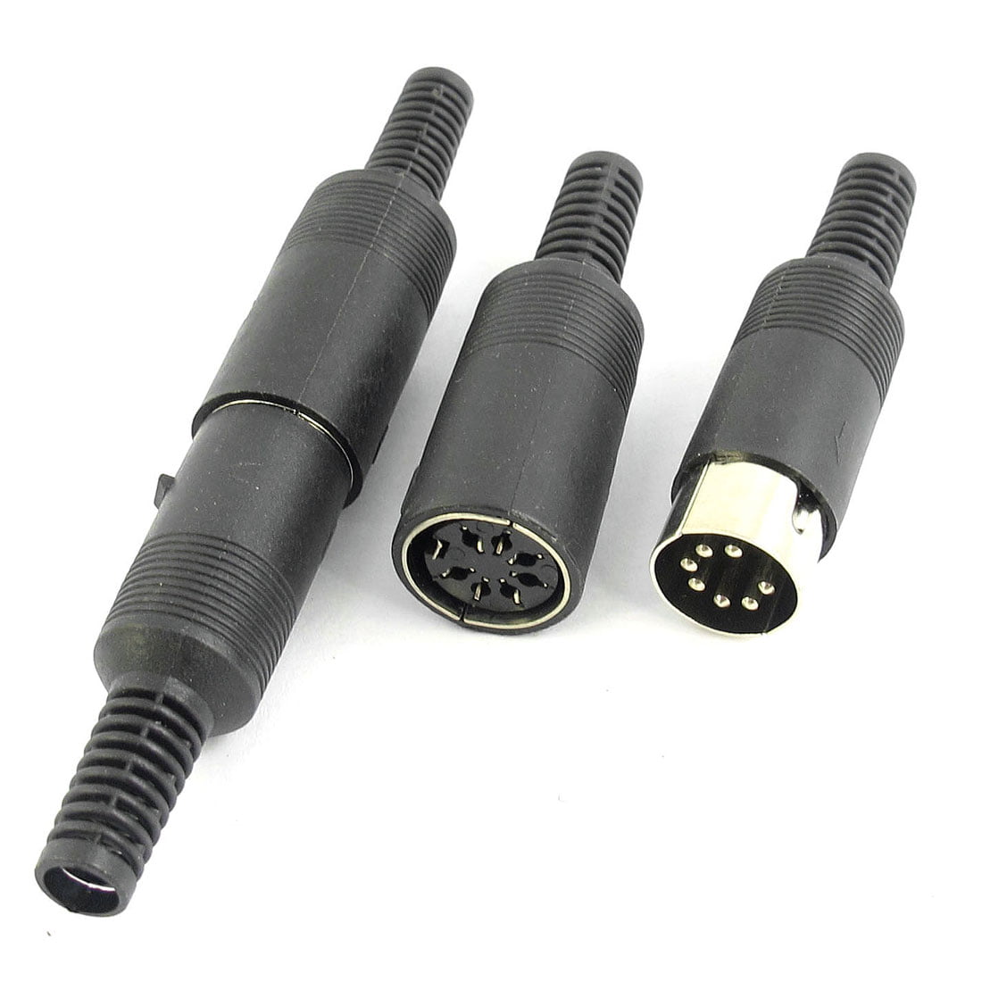 Pair 8-Pin DIN Plug Socket Connector 