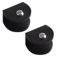 thumbnail image 2 of Soumake 2Pcs/Set Black Glass Clips Flat Strong Bearing Capacity Stainless Steel Portable High Hardness Anti-dropping Square Glass Clamps for Wall Mounts, 2 of 8