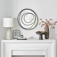 thumbnail image 3 of Danya B. Sonya 25.5-inch Contemporary Continuous Circles Wall Mirror with Black Iron Accents, 3 of 8