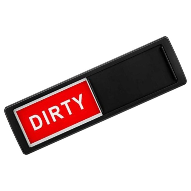 Justharion Adhesive Office Door Slider Sign Indicator Any Office Clean Dirty 5x18cm 1Set