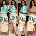 thumbnail image 4 of Uorisanigo Blue Turtle Couple Matching Outfit Husban and Wife Clothing Womens Short Sleeve Dress Summer Hawaiian Dresses and Womens Long Dress Sleeveless Beach Sundress, 4 of 8
