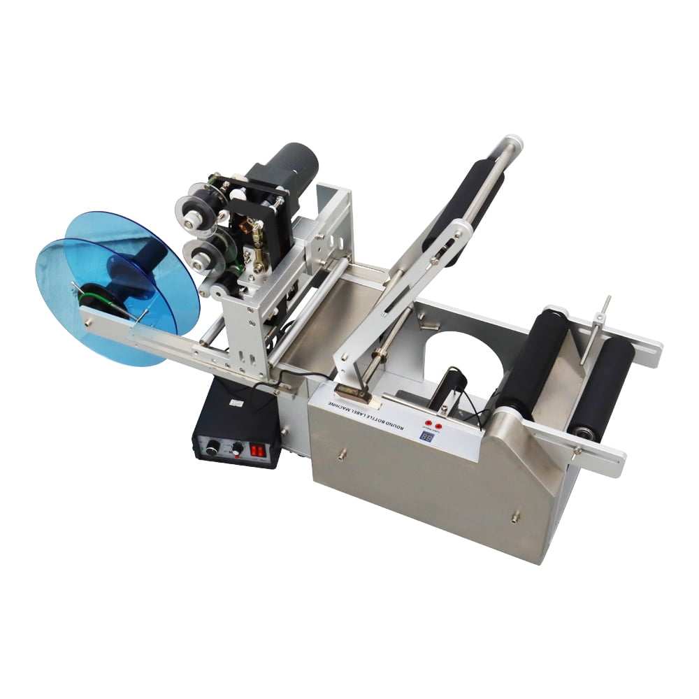 EQCOTWEA Round Bottle Label Code Machine for Drink Food Medicine Pack with Date Printer