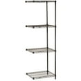 thumbnail image 4 of Nexel 5 Tier Black Epoxy Wire Shelving Add-On Unit, 24"W x 21"D x 74"H, 4 of 5