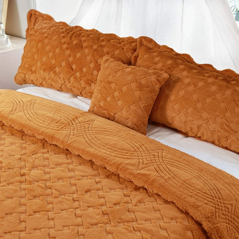 Burnt orange 2025 quilted throw