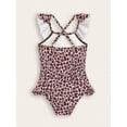 thumbnail image 5 of MEZZALL Summer Girls Swimsuit With Leopard Print Frill Cute Ruffle Bathing Suit For Toddler Kids Beach Pool Party Resort With Cartoon / Flower Print Beachwear, 5 of 5