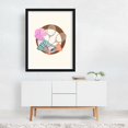thumbnail image 2 of Tropical badminton - Illustration Floral Pastel Summer Black Framed Wall Art Print 8 x 10 inches, 2 of 3