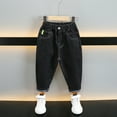 thumbnail image 2 of Otqutp Spring and Autumn Children's Fashion Jeans Boys' Pants Autumn Clothes Small and Medium Children's Casual Pants with Pockets(b-Light Blue,3-4 Years), 2 of 9