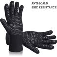 thumbnail image 2 of Guantes para barbacoa, 1 par, guantes anticalor para horno hasta 800 °C, guantes de cocina universales, resistentes al calor y antideslizantes, perfectos para barbacoa, parrilla, horno,, 2 of 5