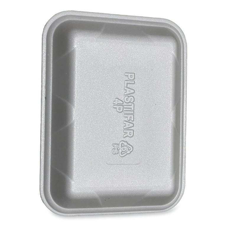 Meat Trays, #4P, 9.5 x 7.19 x 1.2, White, 500/Carton Meat Trays, #4P, 9.5 x 7.19 x 1.2, White, 500/Carton