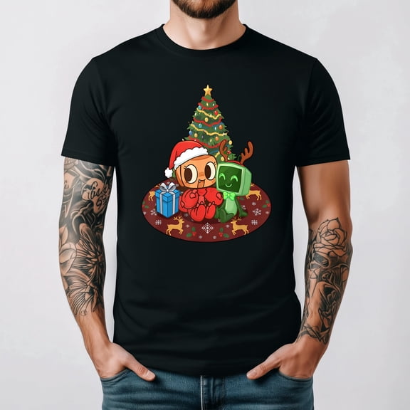 Dandy Vee Holiday Toon World Shelly Festive Cartoon Graphic T Shirt up to 5XL