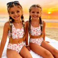 thumbnail image 5 of CCRFTGI Swimsuit for Kids Girls Size 7 Two Piece Sets Swim Vacation Bikini Set Beach Holiday Girls Bathing Suit Summer Cute Fruit Floral Print Girls Fashion Swimsuits Light pink 1-2 Years, 5 of 9