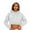 #013 Silver, variant on Felirenzacia Women's Cropped Hoodie, 350g Hooded Sweatshirt, Elastic Waistband Cuffed Pullover Tops, S-3XL