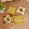 thumbnail image 5 of Set of 4 Sunflower Pillow Covers 16x16 Spring Summer Pillow Covers Yellow Floral Throw Pillow Covers Cushion Covers Square Pillow Cases for Couch Sofa Patio Outdoor Home Decorations(16 Inch), 5 of 6