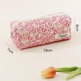 thumbnail image 2 of Pencil Case, Flower Print Pencil Case, Small Flower Pencil Pouch, Pen Pouch Portable Storage Bag, Used for Makeup Bags, Wallets, Travel, Easy to Carry (Red), 2 of 7