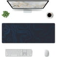 thumbnail image 2 of Blue Black Topographic Mouse Pad Large Gaming Desk Mat Pads Computer Mousepad XL Long Non-Slip Laptop Keyboard Mat for Office Home Travel 31.5"L*11.8"W, 2 of 6