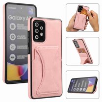 Dteck Galaxy A52 5G Case Card Holder Wallet Shockproof Protective Cover with Card Slot and Slim Purse Leather Case for Samsung A52 5G (Rosegold)