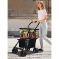 thumbnail image 2 of Meoldis Large Foldable Shopping Cart with Wheels, Heavy Duty Collapsible Grocery Cart, Portable Utility Trolley with Detachable Bag for Groceries, Laundry & Camping, 2 of 11