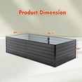 thumbnail image 5 of Fehomix 2-Pack 8x4x2 FT Metal Raised Garden Beds, Galvanized Steel Planter Boxes with 4 Reinforcement Bars & Rust-Proof Color Coating, for Vegetables, Flowers, Herbs, Outdoor., 5 of 6