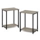thumbnail image 3 of Mesa auxiliar Furinno Simplistic con estructura metálica, paquete de 2 unidades, roble francés, 3 of 6