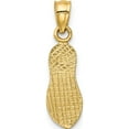 thumbnail image 5 of 14K Yellow Gold 3D Polished And Textured Flip Flop Pendant Made In United States k6085, 5 of 6
