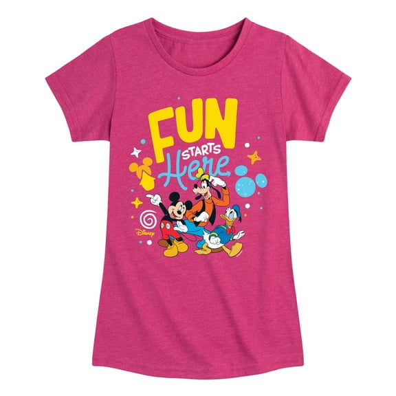 Disney Jr - Fun Starts Here  - Toddler & Youth Girls Short Sleeve Graphic T-Shirt