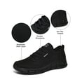 thumbnail image 3 of Bellella Sneakers for Men Fashion Shoes Slip On All Black Sneakers Casual Wide Black 9.5, 3 of 8